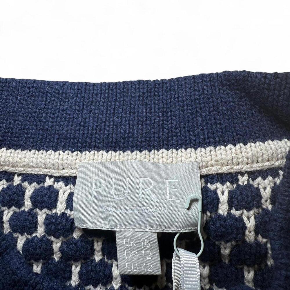 NWT Pure Collections 100% cotton textured cardigan jacket - Picture 4 of 6